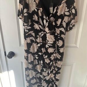 torrid Black Maxi Dress with Cream Floral Print